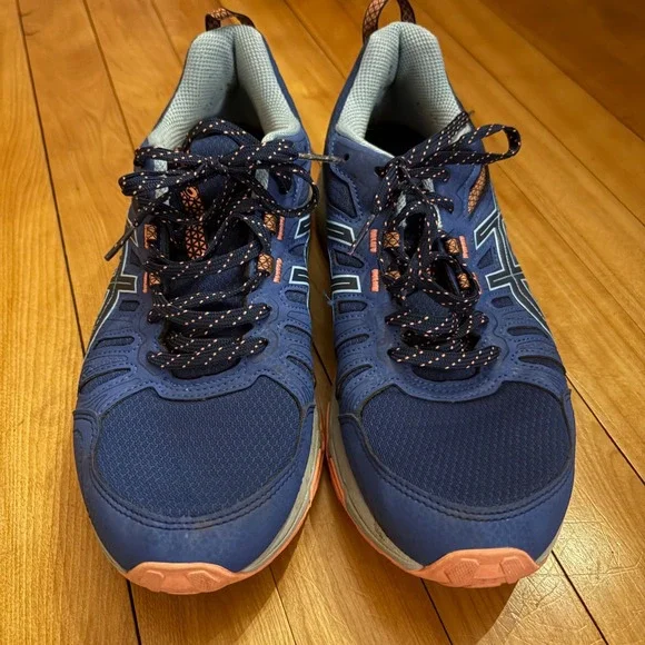 ASICS Gel Venture 7 Trail Running Shoes Blue Pink Womens Size 10 - Picture 2 of 6
